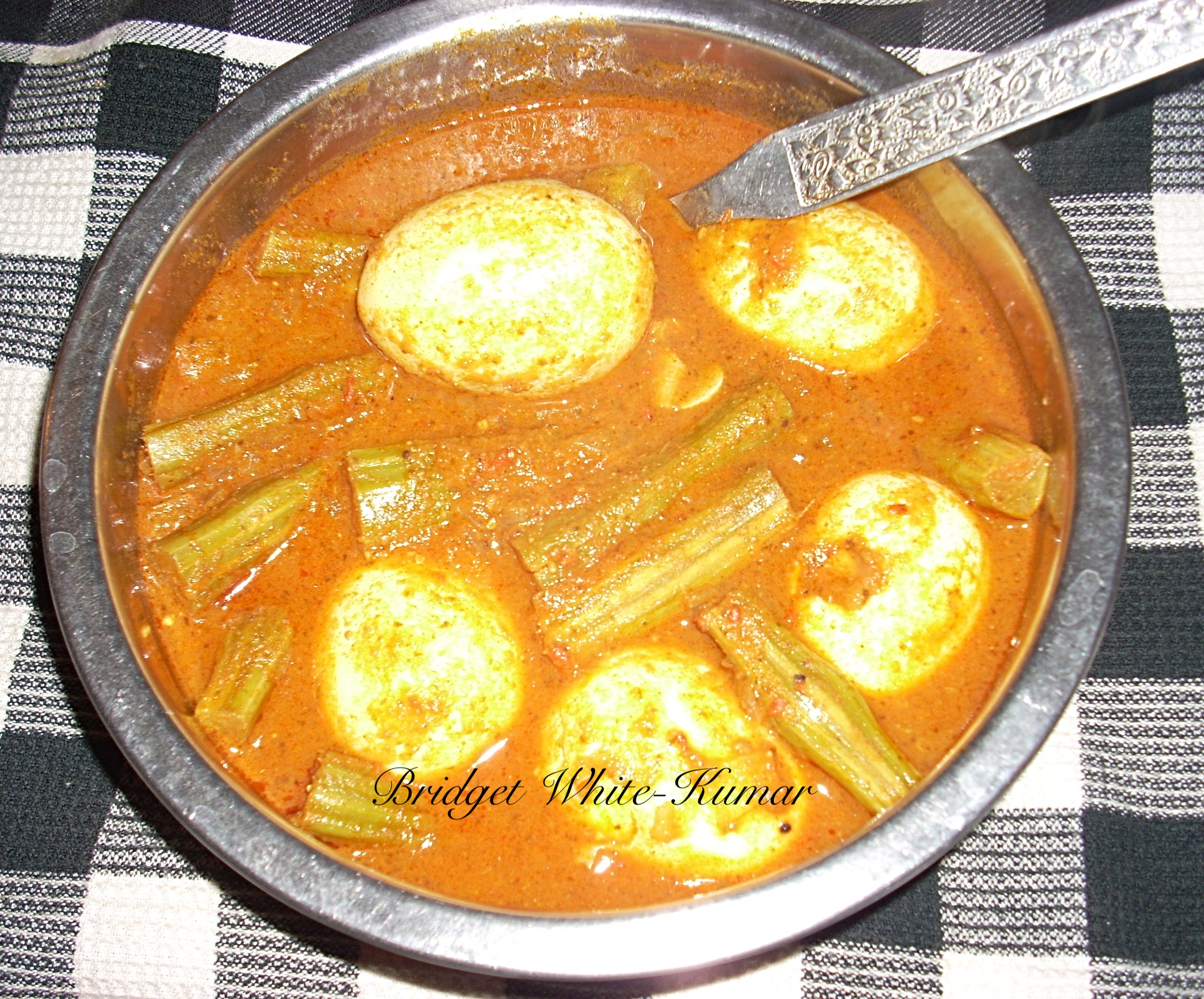 EGG AND DRUMSTICK (MORINGA) CURRY BRIDGET WHITE